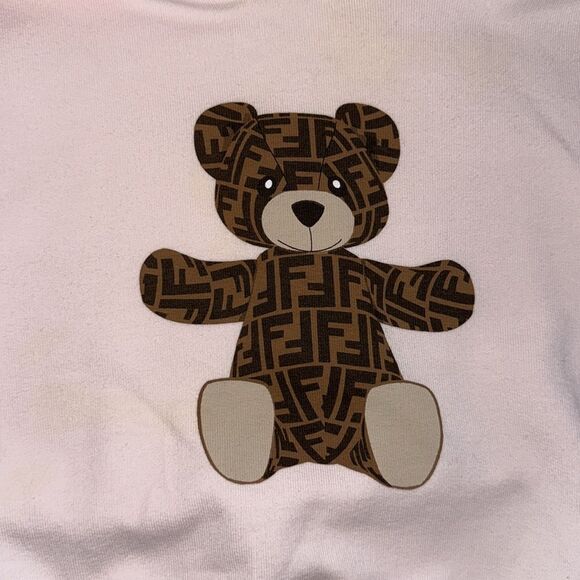 Fendi Baby Pink Bear Hoodie and Pants Set 6M - Picture 2 of 11